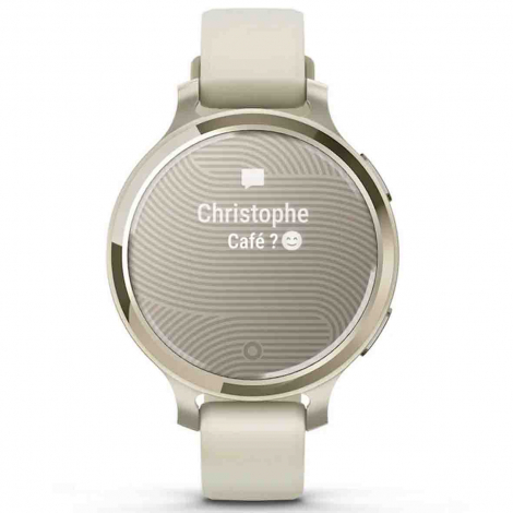 Garmin Lily 2 Active  Lunar Gold - bracelet en silicone blanc