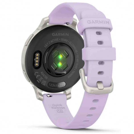 Garmin Lily 2 Active  Silver avec bracelet en silicone lilas