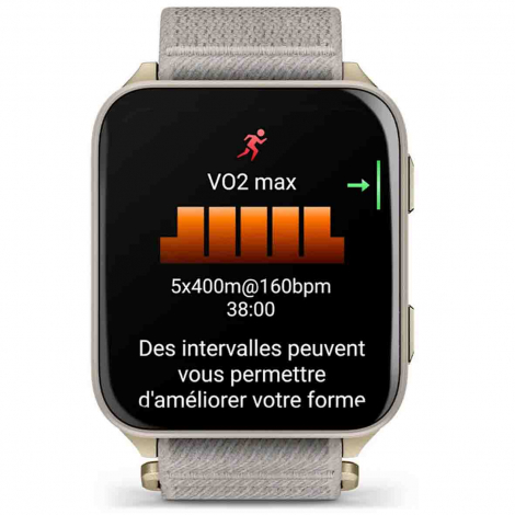 Garmin venu X1  bo�tier  titane - Bracelet nylon lin