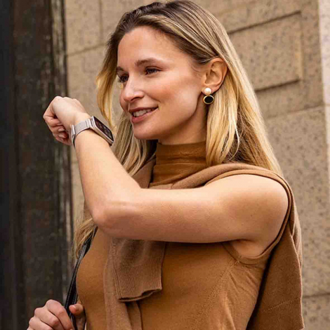 Garmin venu X1  bo�tier  titane - Bracelet nylon lin