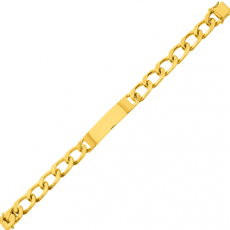 Gourmette homme identit en or 6mm  combiner