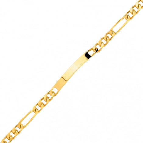 Gourmette homme or jaune maille alterne 3mm