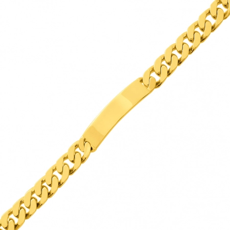 Gourmette identit homme en or jaune 6mm