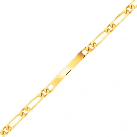 Gourmette or jaune homme 3mm