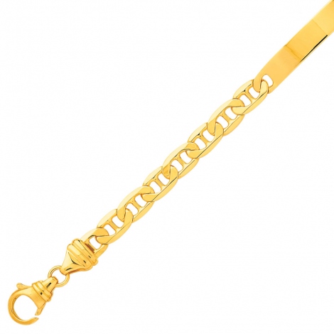 Gourmette pour homme or jaune maille marine 6mm