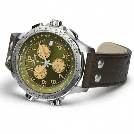 Hamilton Khaki Aviation X-Wind GMT Chrono Quartz 