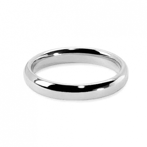 Jonc Parisien platine large de 3.5 mm