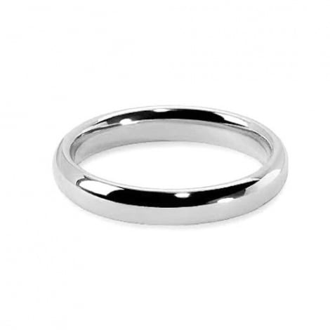 Jonc Parisien platine large de 3.5 mm