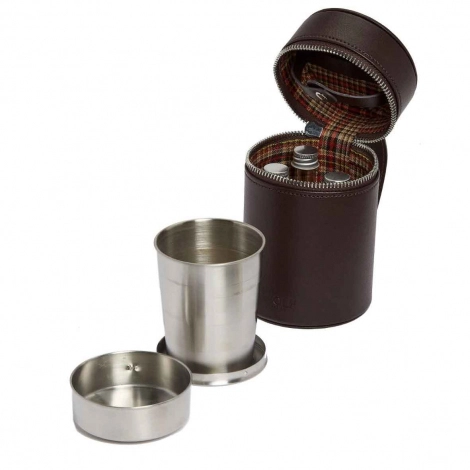 Kit cocktails Negroni Astuccio Wolf 1834 - WM Brown- Marron