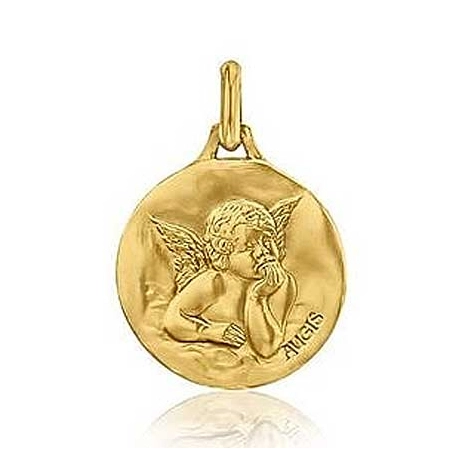 Mdaille Ange de Raphal Augis Patine Main