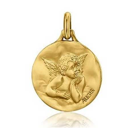 Mdaille Ange de raphal Augis patine main