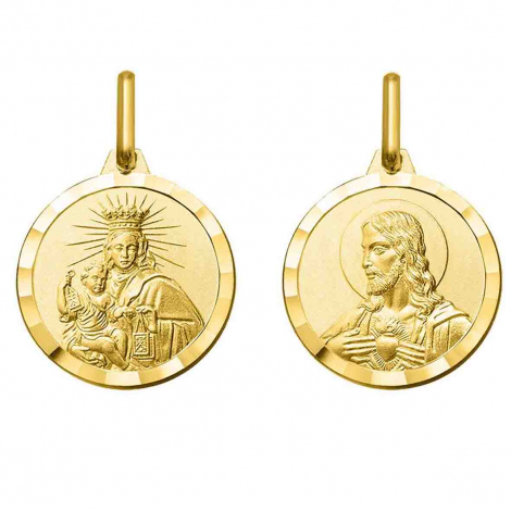 Mdaille Christ et Vierge Scapulaire 