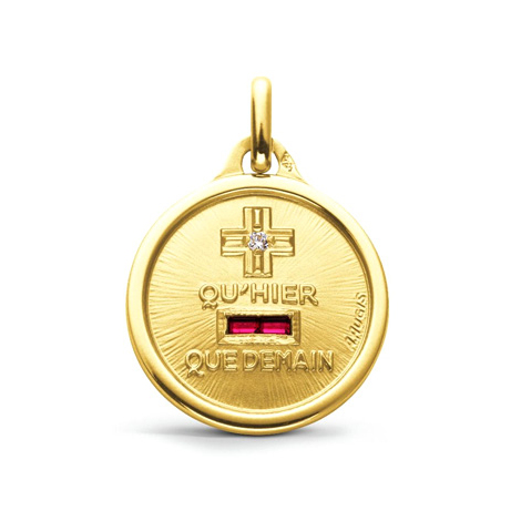 Médaille enfant en or jaune 18 carats AUGIS