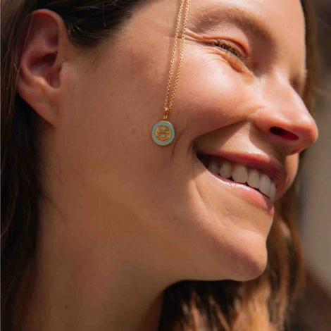 M�daille d'Amour - La Charmante - Vert d'eau