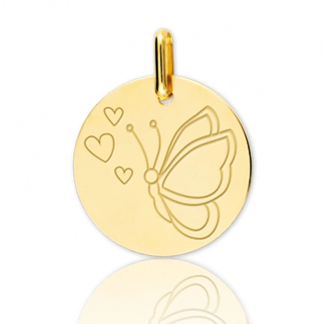 Mdaille Papillon Or