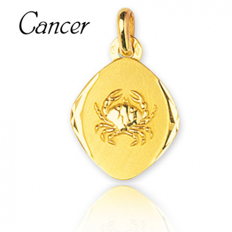 Médaille Pendentif Zodiac Cancer Or Jaune Kélianne