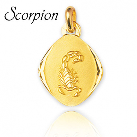 Médaille Pendentif Zodiac Scorpion Or Jaune Eugènie