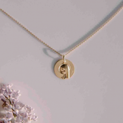 M�daille ronde Vierge au Voile Augis