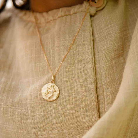 M�daille Saint Christophe Augis patine main