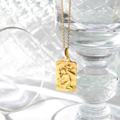 M�daille Saint Christophe Augis patine main