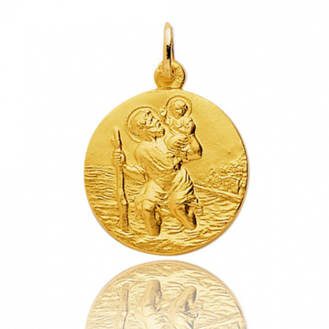 Médaille Saint Christophe Or Jaune 2.6g Tiffany - 9K20068