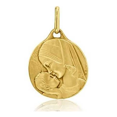 Mdaille Vierge  l'Enfant Augis Patine main
