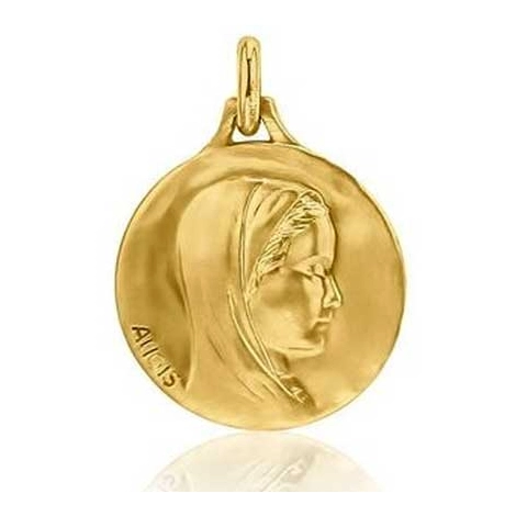 Mdaille Vierge au voile Augis patine main