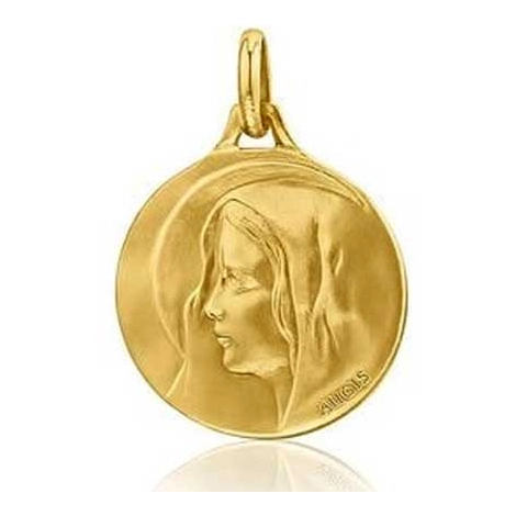 Mdaille Vierge au voile Augis patine main