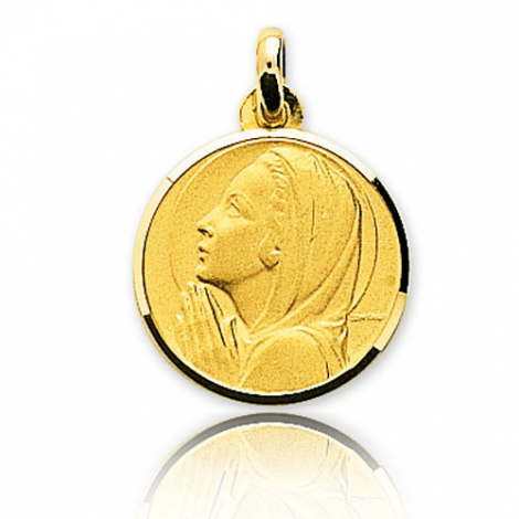 Médaille vierge  Or Jaune 17 mm Maria -9K20445