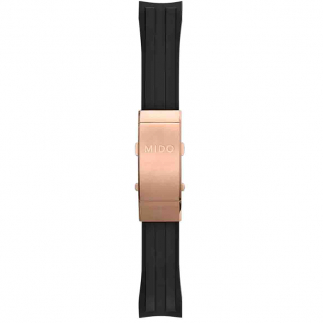 Bracelet caoutchouc noir 22mm 