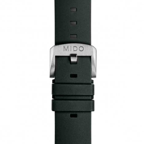 Bracelet Multifort TV Big Date caoutchouc noir 22mm