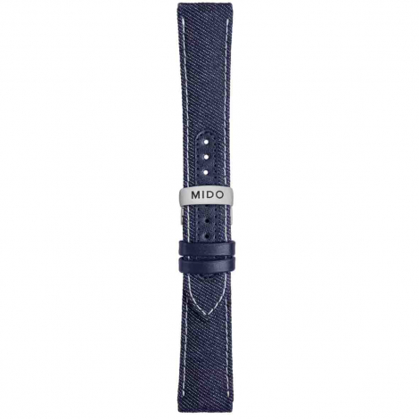 Bracelet tissu bleu 21mm