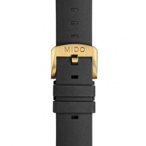 Bracelet Multifort TV Big Date caoutchouc noir 22mm 