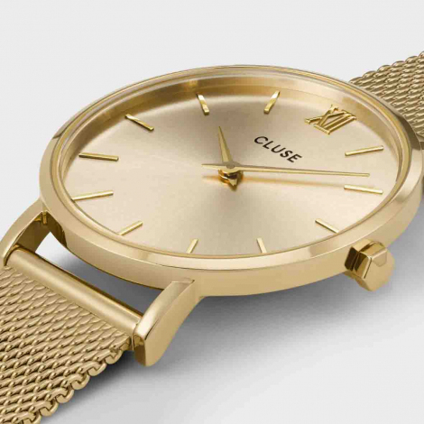 Minuit Watch Mesh, Full Gold Colour 