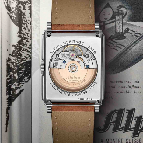 Montre Alpina - Alpiner Heritage Carr�e Automatic 140 Years