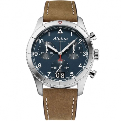 Montre Alpina Startimer Pilot Quartz Chronograph Big Date Peroleum Blue