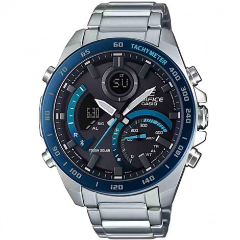 Montre Casio Edifice - Srie ECB-900 - Argent & Bleu