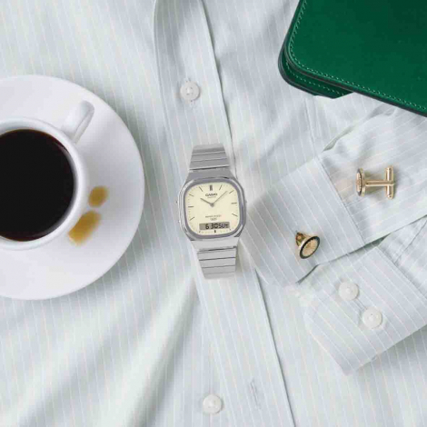 Montre Casio Vintage - Blanc Argent