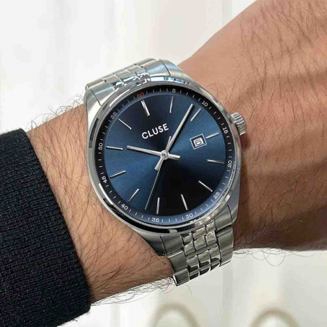 Montre Cluse Anthor Anthor Watch Steel Blue, Silver Colour