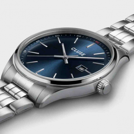 Montre Cluse Anthor Anthor Watch Steel Blue, Silver Colour