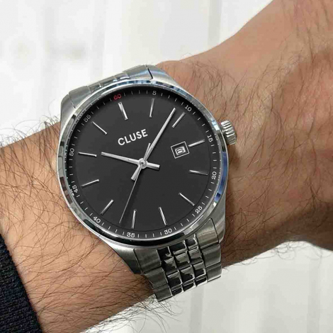 Montre Cluse Anthor Watch Steel Black, Silver Colour 