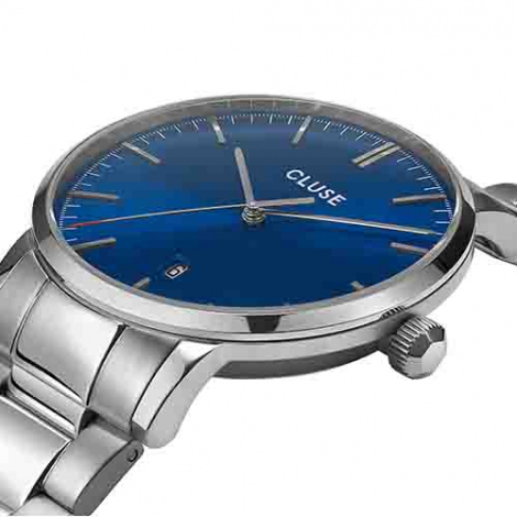 Montre Cluse Aravis Steel Dark Blue, Silver Colour