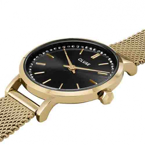 Montre Cluse Boho Chic Petite Crystals Mesh Grey, Gold Colour