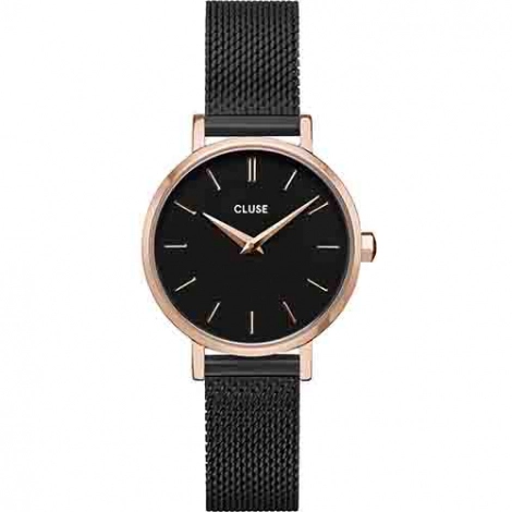 Montre Cluse Boho Chic Petite Mesh Black, Rose Gold Colour