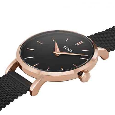 Montre Cluse Boho Chic Petite Mesh Black, Rose Gold Colour