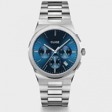 Montre Cluse Homme Cluse Vigoureux Chrono - Silver - Blue - CW20801