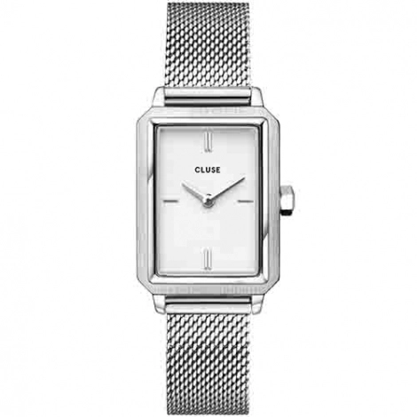 Montre Cluse Fluette Mesh White - Silver Color