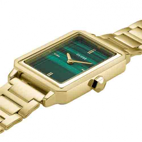 Montre Cluse Fluette Steel Green, Gold Colour