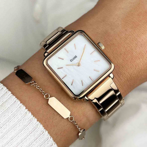 Montre Cluse Gift Box La Ttragone & Bracelet Rose Gold Colour