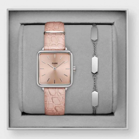 Montre Cluse Gift Box La Ttragone & Bracelet Silver Colour